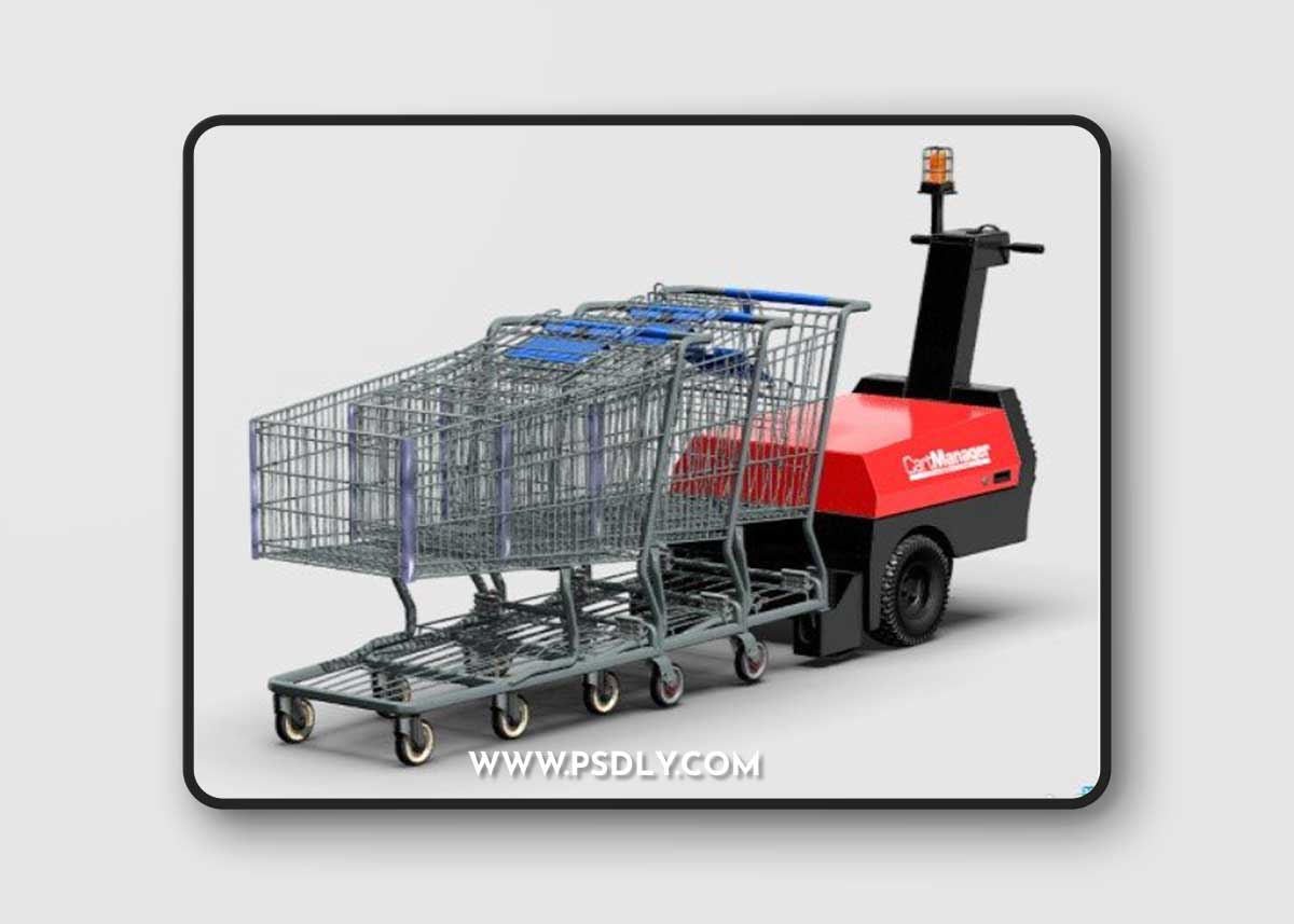 Shopping Cart Carrier Manager Collection 2022 3d 3D Model