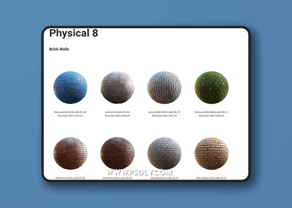 CGAxis – Physical 8 XXL PBR Textures Collection
