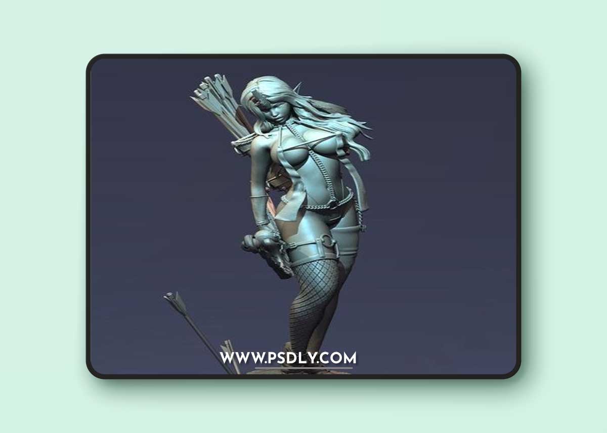 Sexy Archer Girl – 3D Print Model