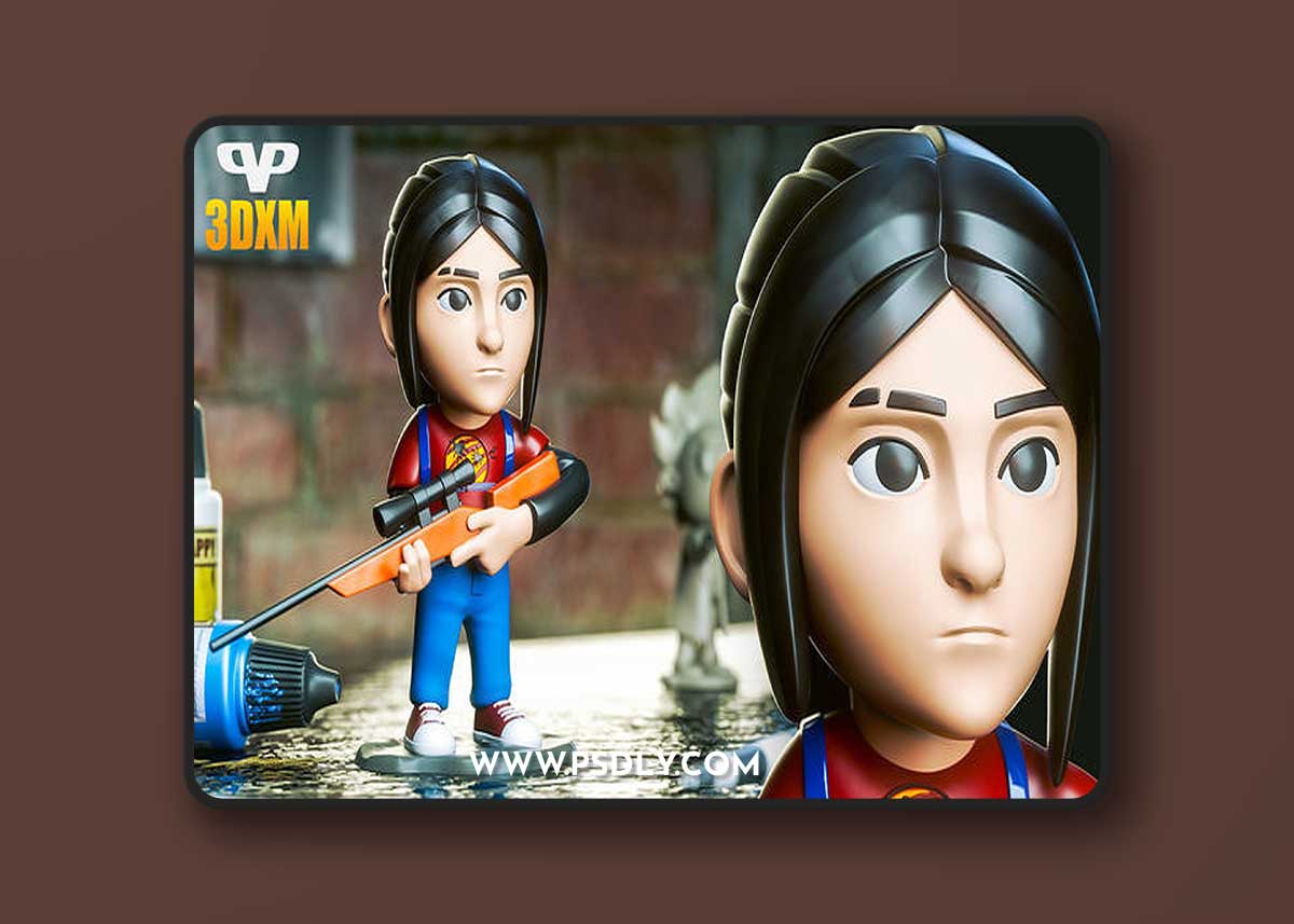 3DXM - Ellie Chibi – 3D Print Model