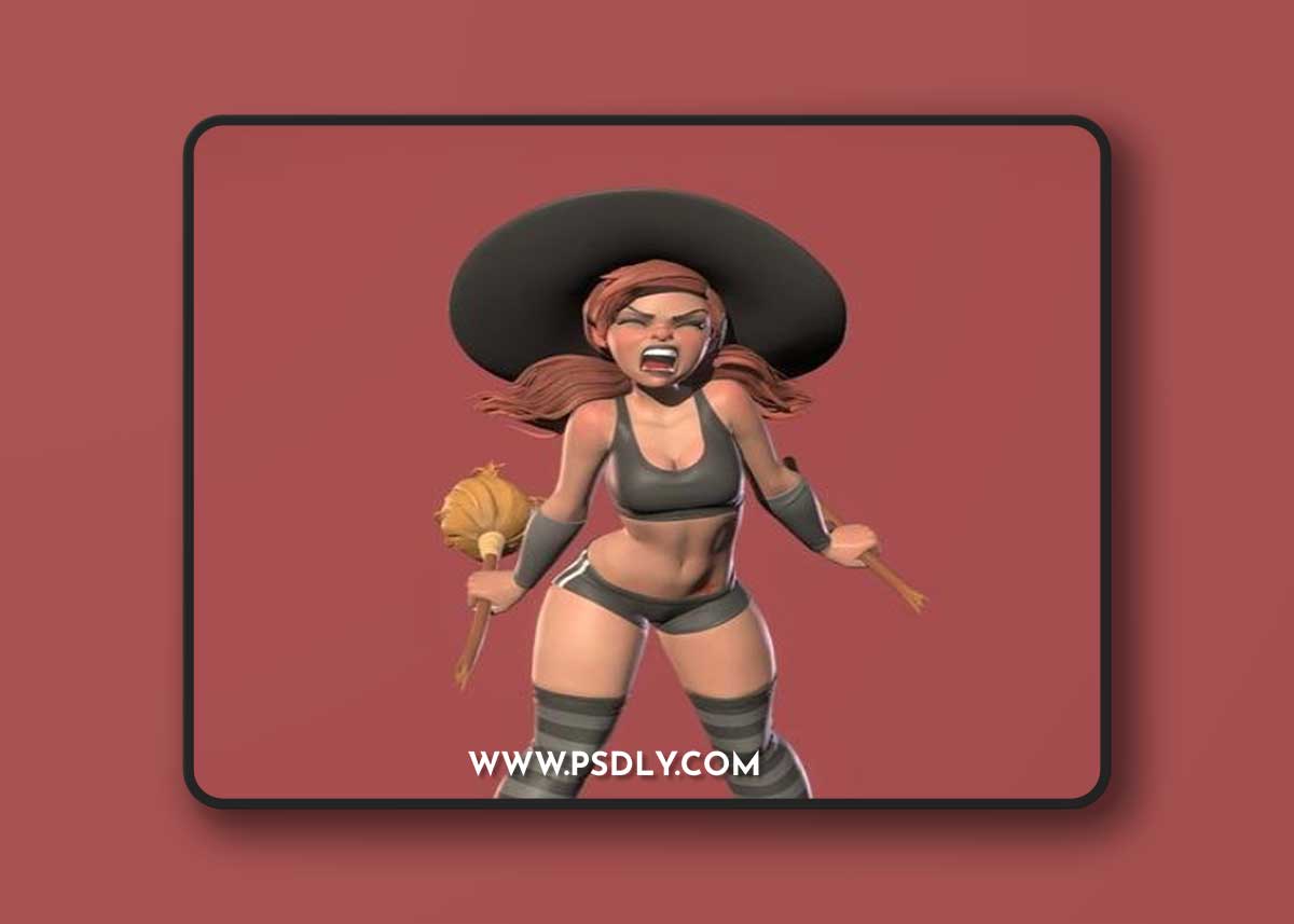 Angry Witch – 3D Print Model