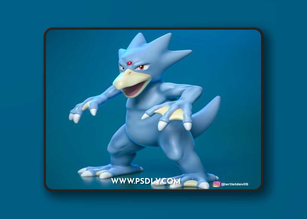 Golduck and Exeggutor and Ponyta and Parasect – 3D Print Model