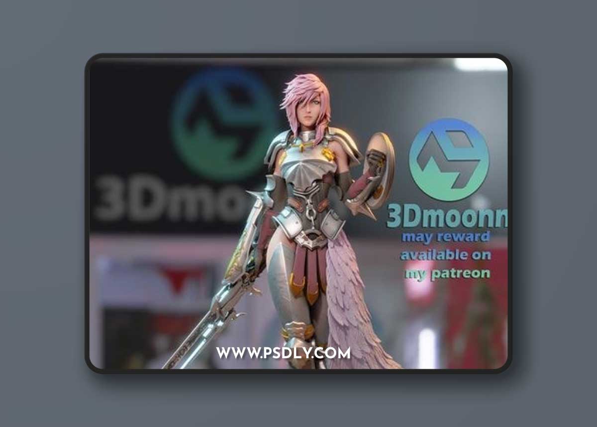 Lightning - Final Fantasy - 3Dmoonn – 3D Print Model