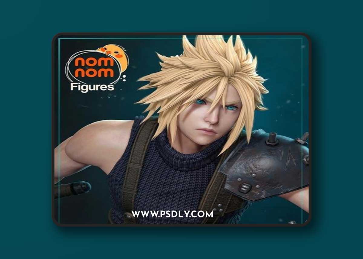 NomNom Figures - Cloud Strife from Final Fantasy VII – 3D Print Model