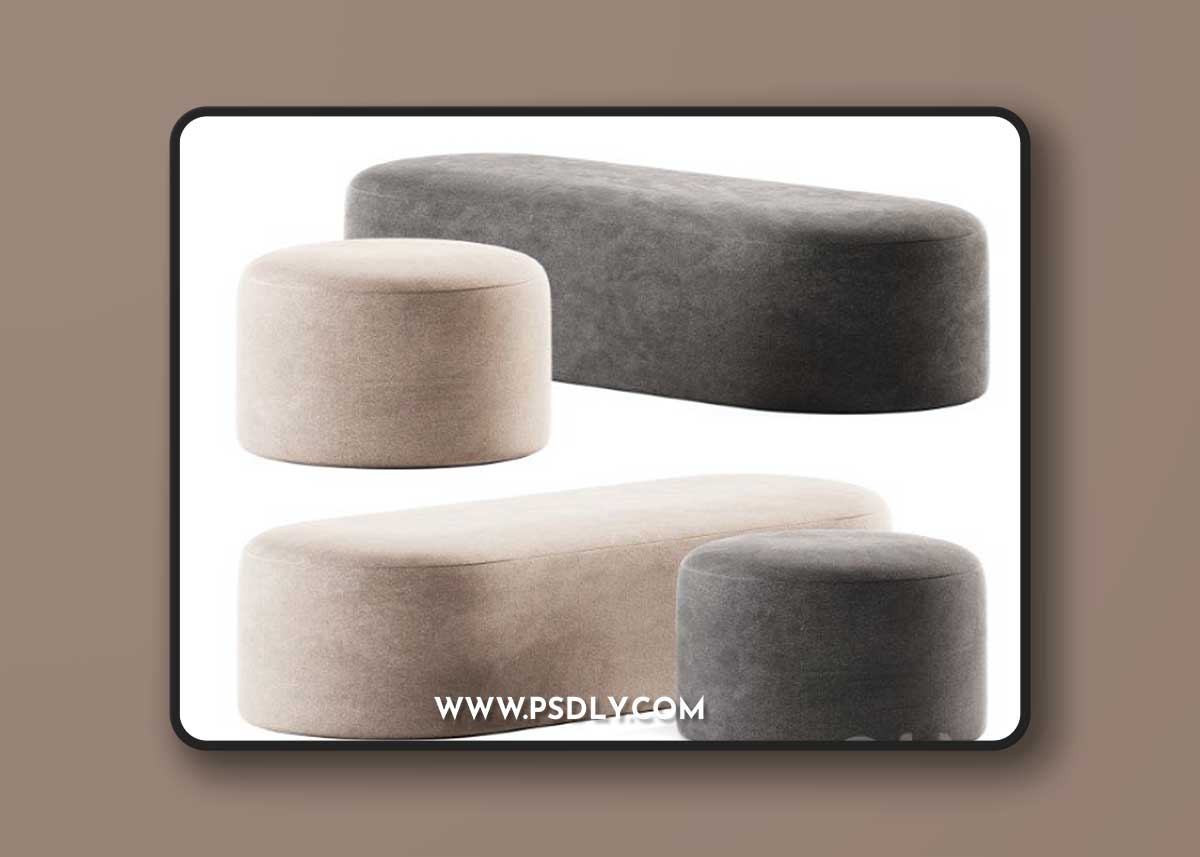 Proto Plus Halle Pouf and Bench