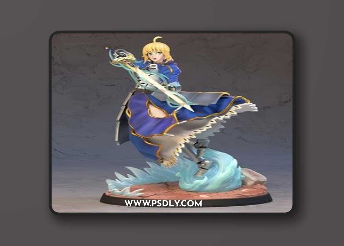 Saber - Neko Figurines 3D Print Model