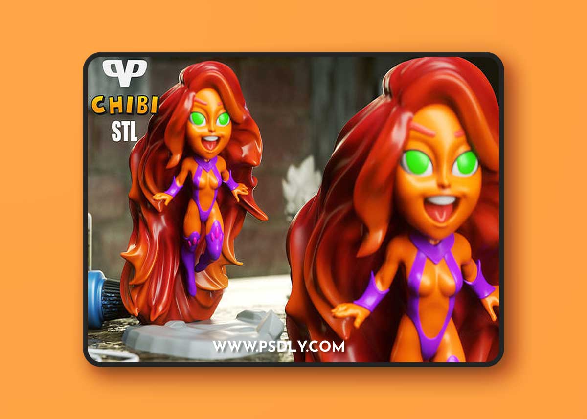 Starfire Chibi – 3D Print Model