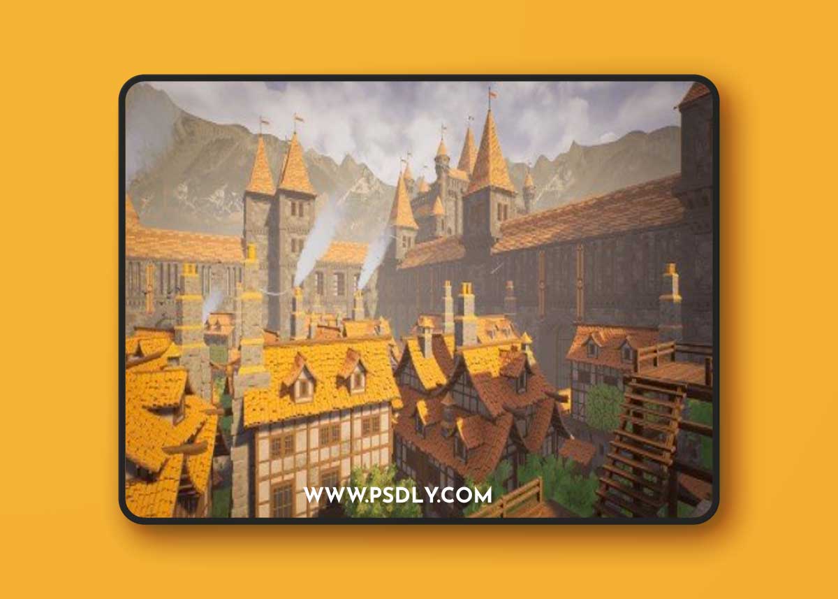 Unreal Engine - Modular Medieval Castle - Town - Castle - Medieval Castle - Medieval Town