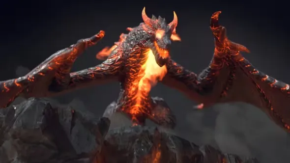 Videohive Dragon Fire Intro 31993701