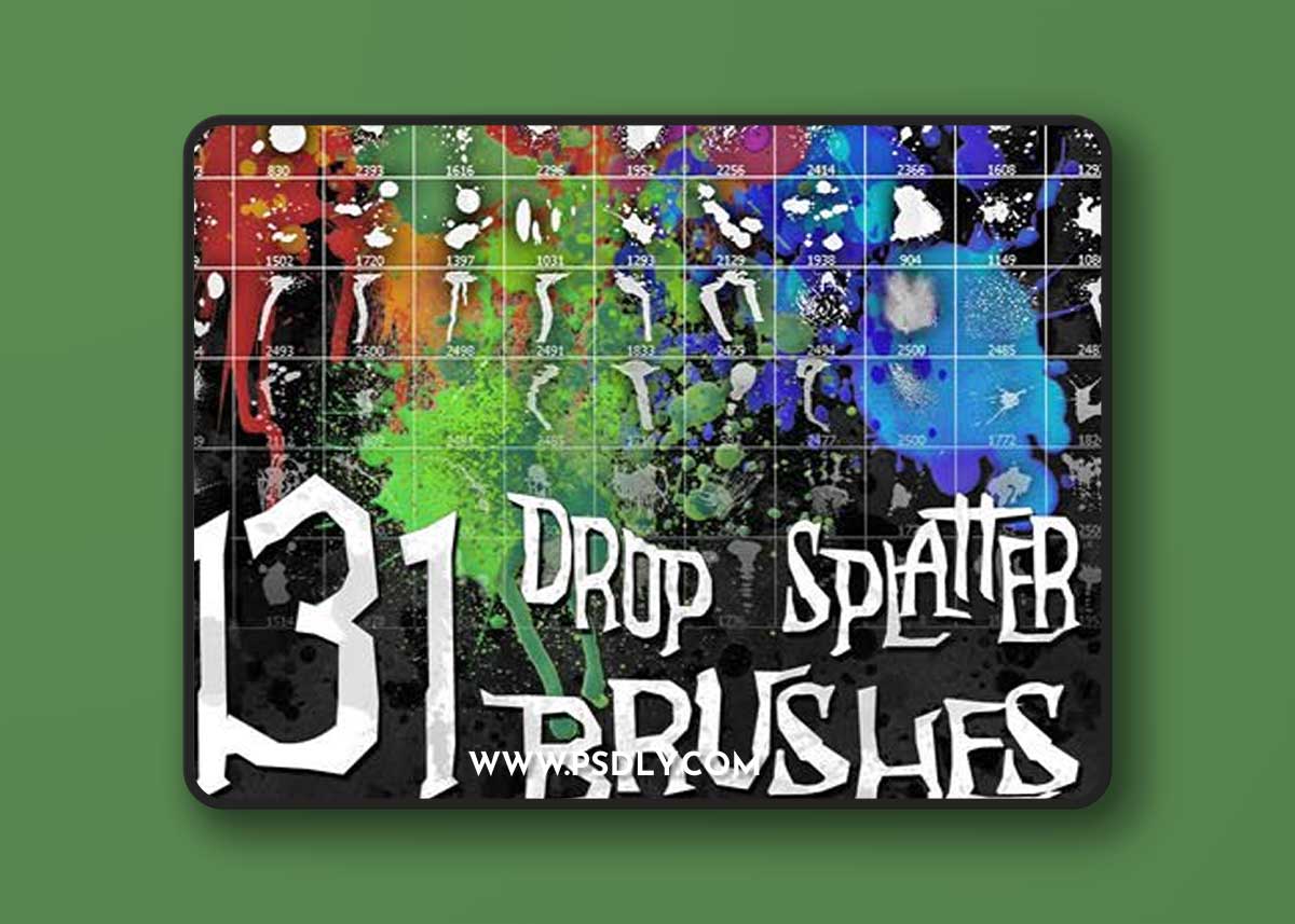 130+ Drop Splatter Brushes for Photoshop