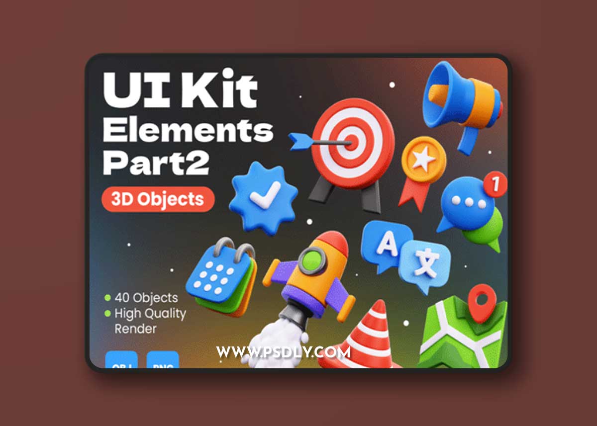 3D UI Kit Elements Part 2 Ui8.net
