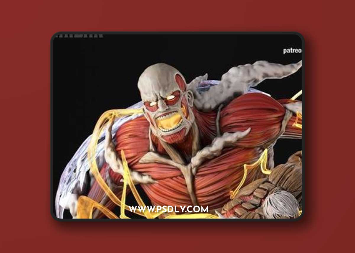 Attack on Titan Reveal - Full Figure Diorama – 3D Print Model
