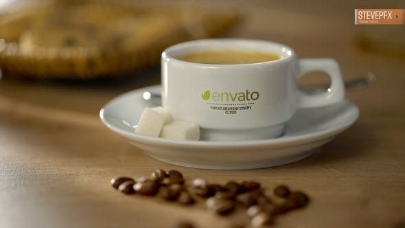 Videohive Coffee Americano Mockup Logo Opener 45871627