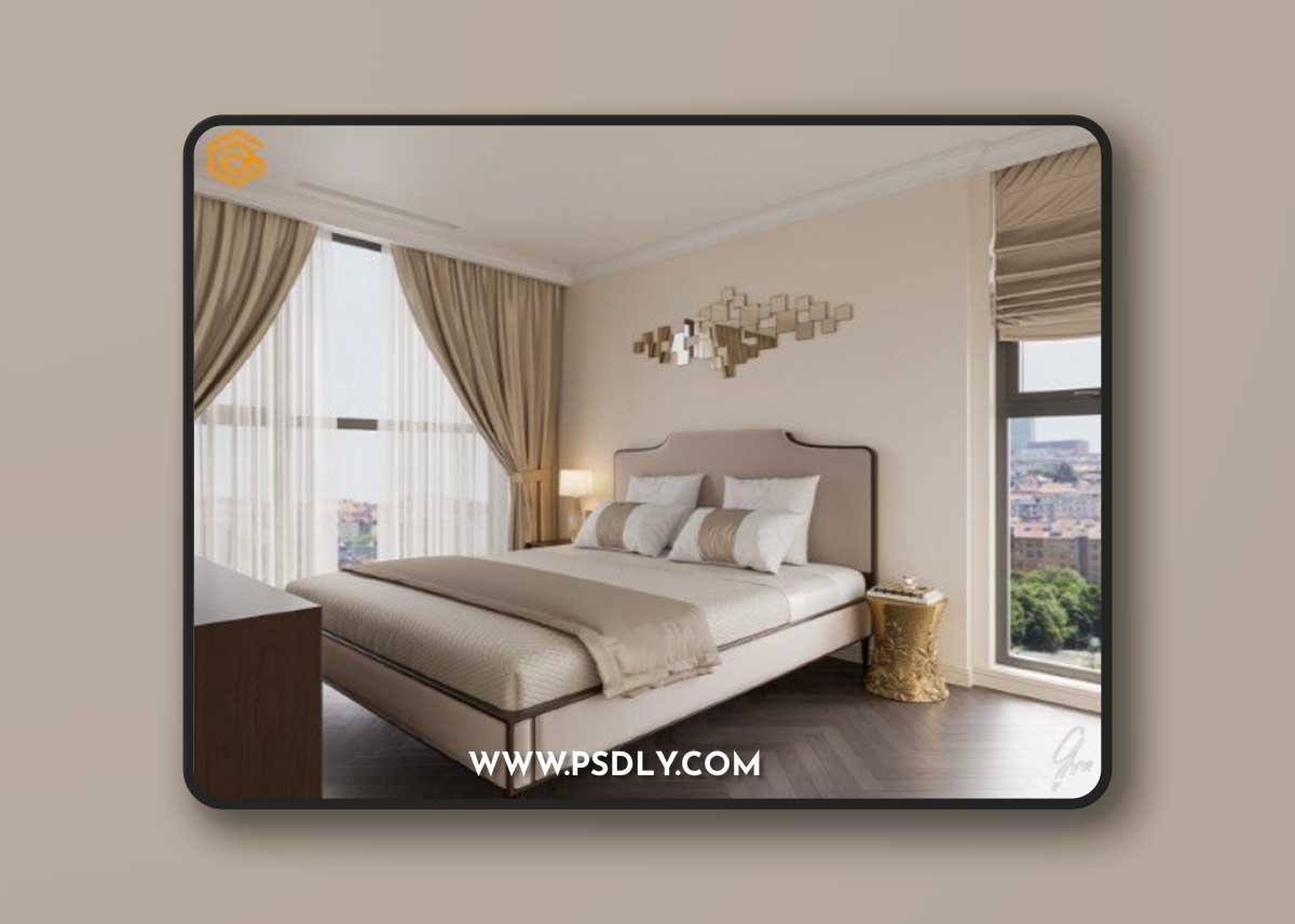 3D Neoclassical Bedroom Interior Model By Pham Giang