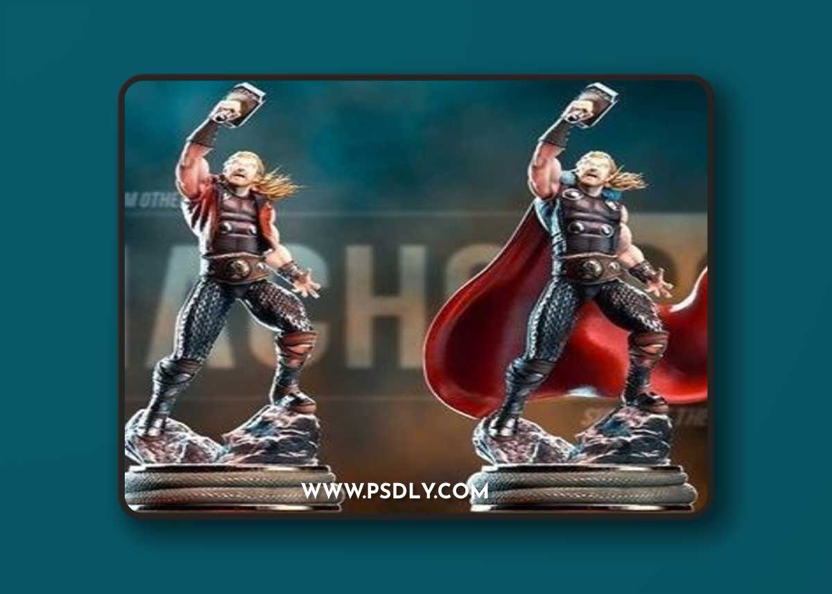 Fan Art Thor Statue and Bust – 3D Print Model