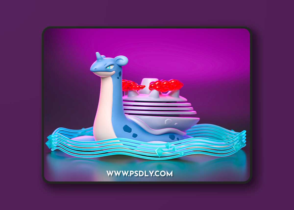 Gigantamax Lapras Pokemon – 3D Print Model