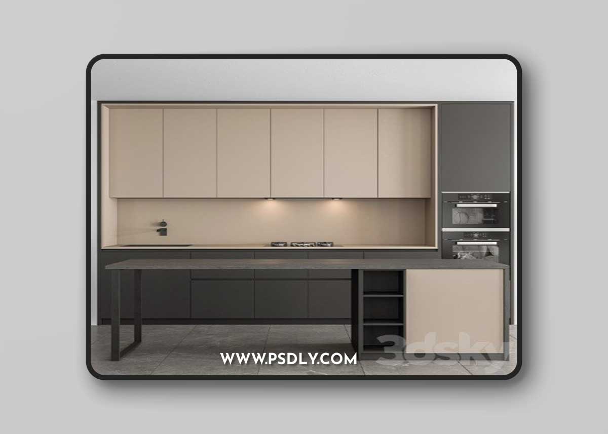 Kitchen Modern - Black and Cream Cabinets 73