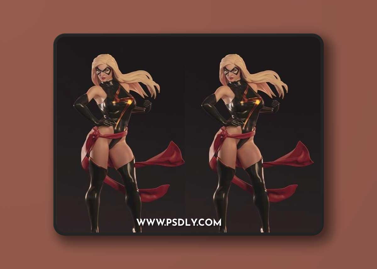 Leandro Abe - Ms. Marvel – 3D Print Model