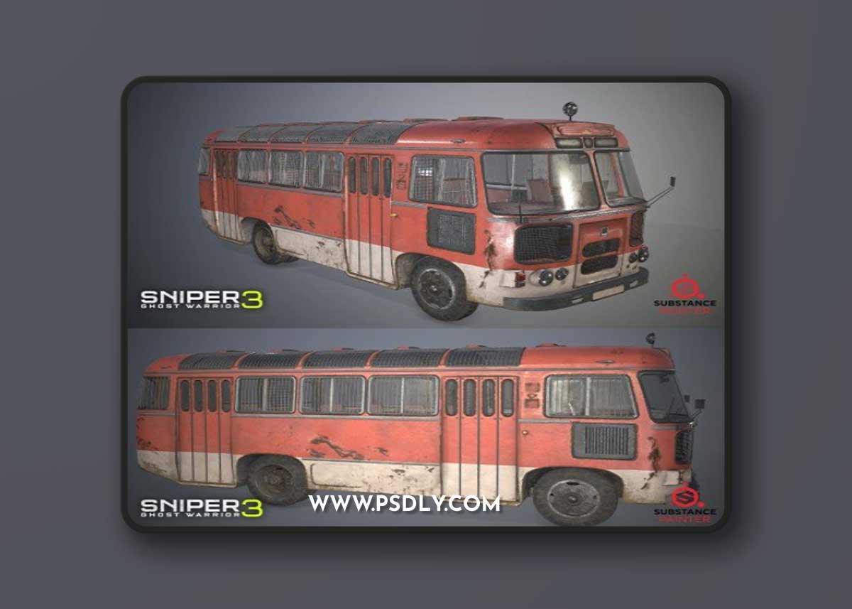 Prison Bus 3D model