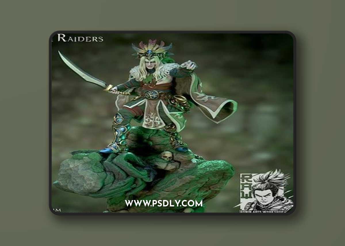 Ronin Arts Workshop - Dariash - Forest Elf Warlord – 3D Print Model