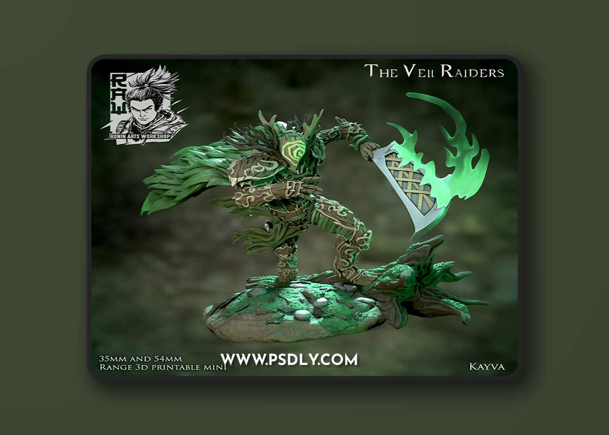 Ronin Arts Workshop - Kayva The Pact Sworn - Forest Elf Living Armor – 3D Print Model