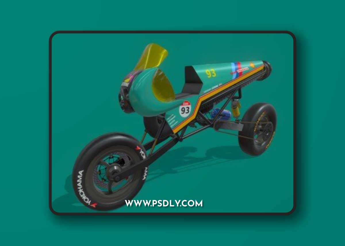 Sci-Fi Racing Bike 3D Model