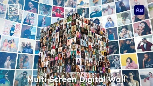 Videohive Multi Screen Digital Wall 46235534