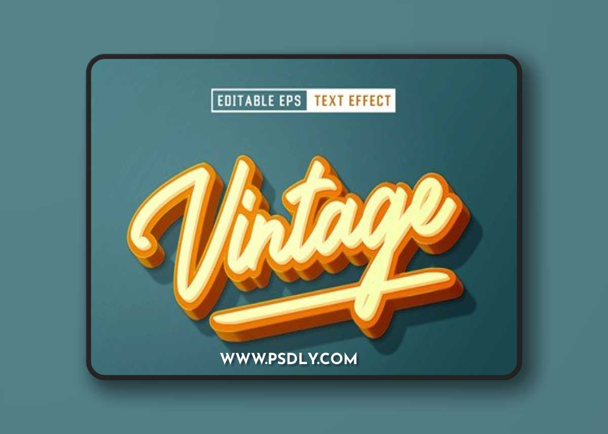 Vintage Editable Text Effect VHFSMHG