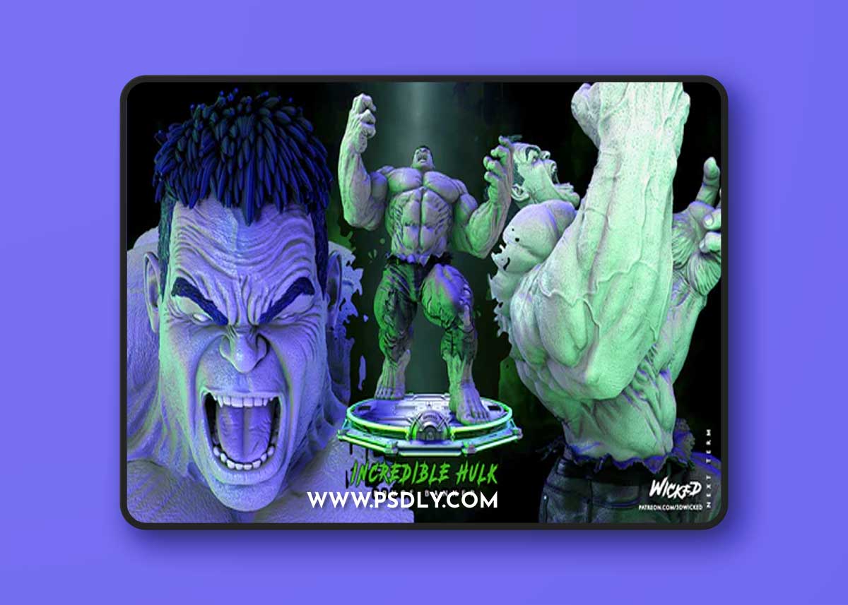 WICKED - Hulk Bust – 3D Print Model