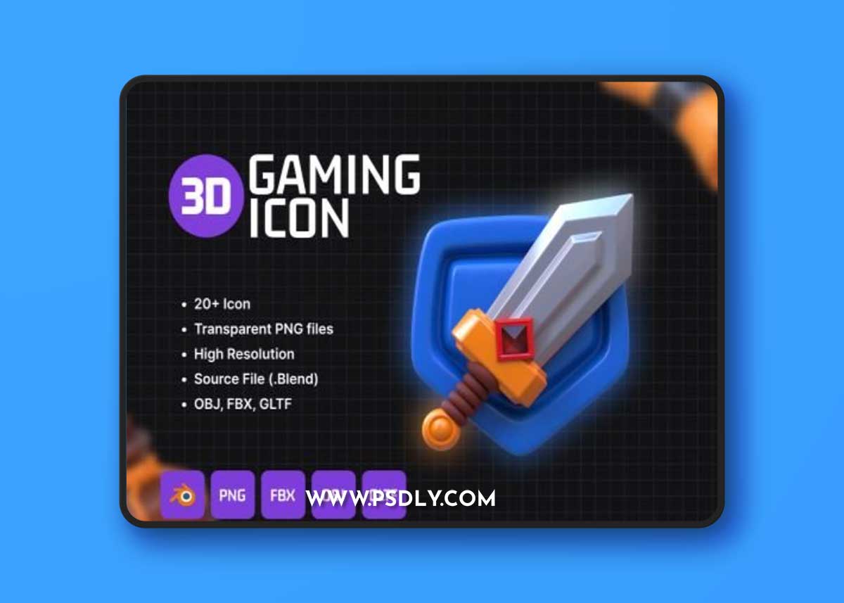 3D Stylized Gaming Icon Ui8.net