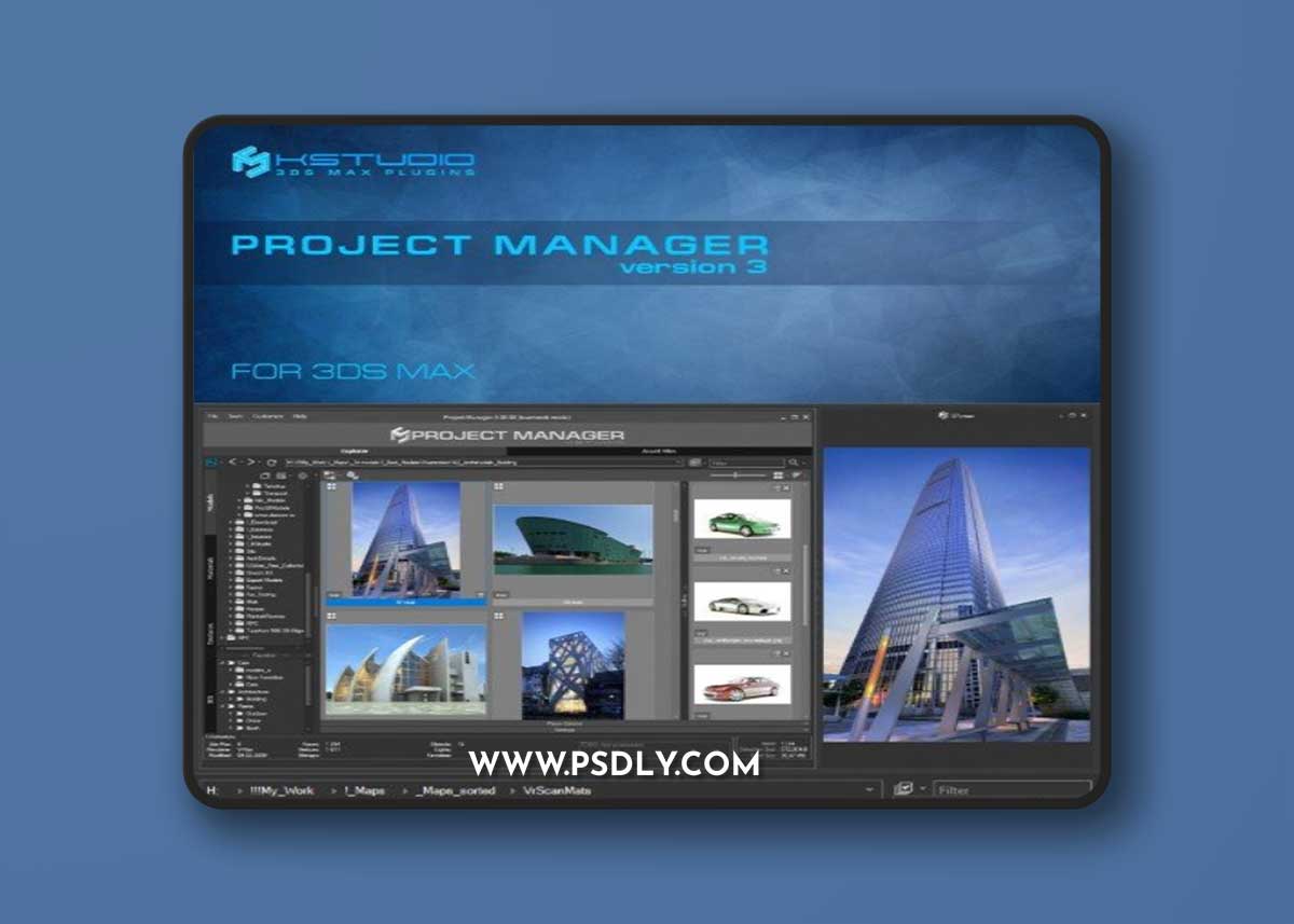 3d-kstudio Project Manager 3.23.12 for 3dsMax