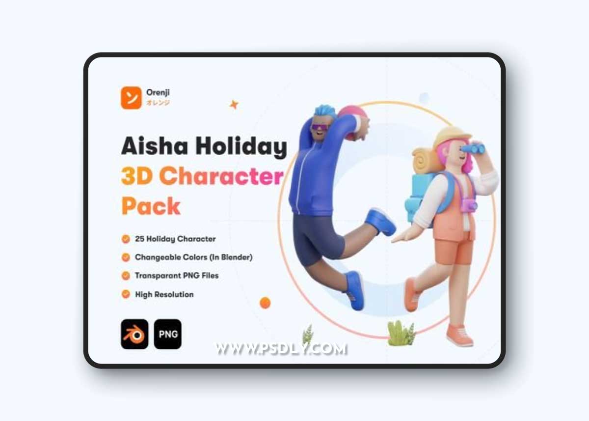 Aisha - Holiday 3D Character Pack Ui8.net