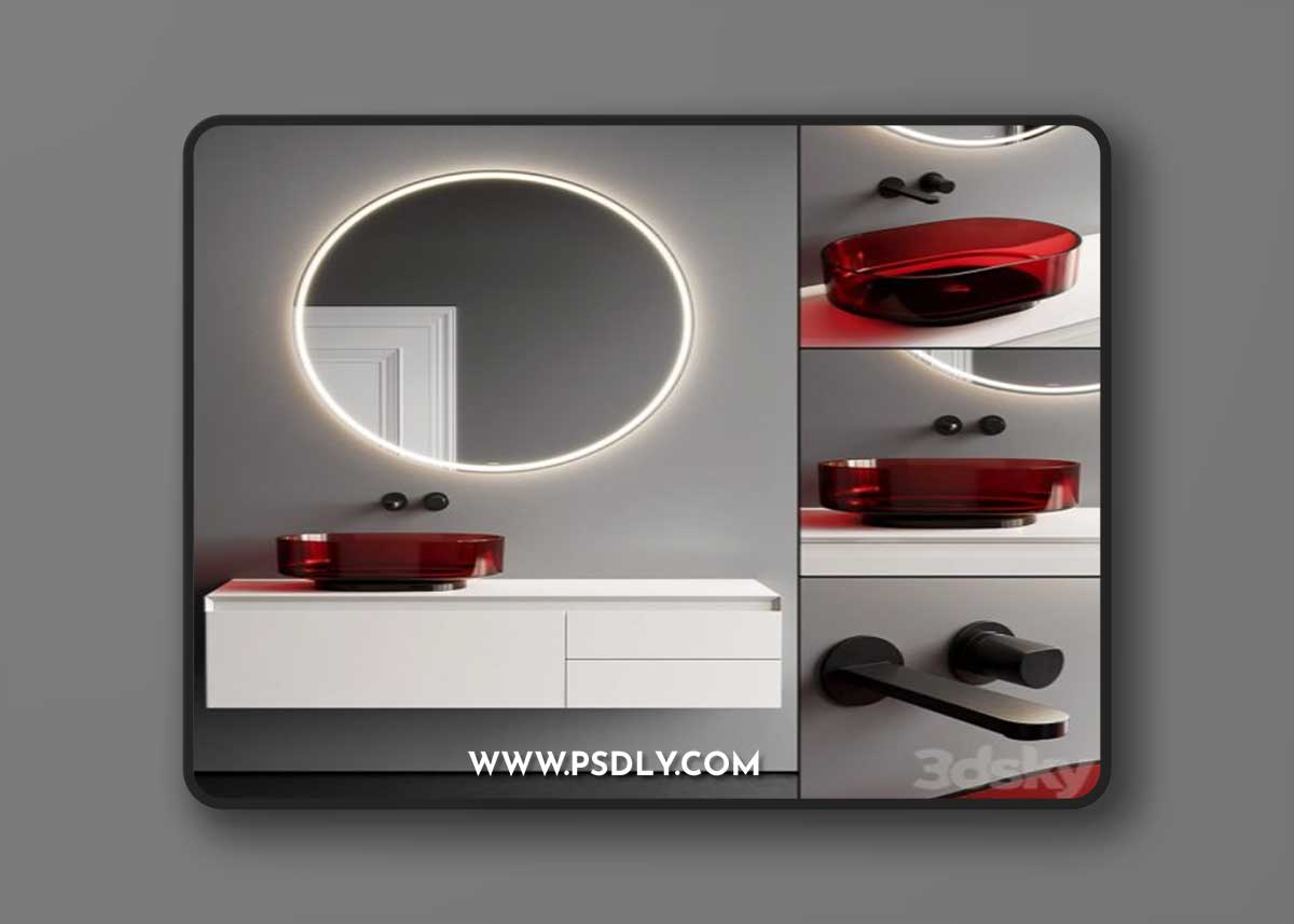 Antonio Lupi Panta Rei Vanity Unit Set 1