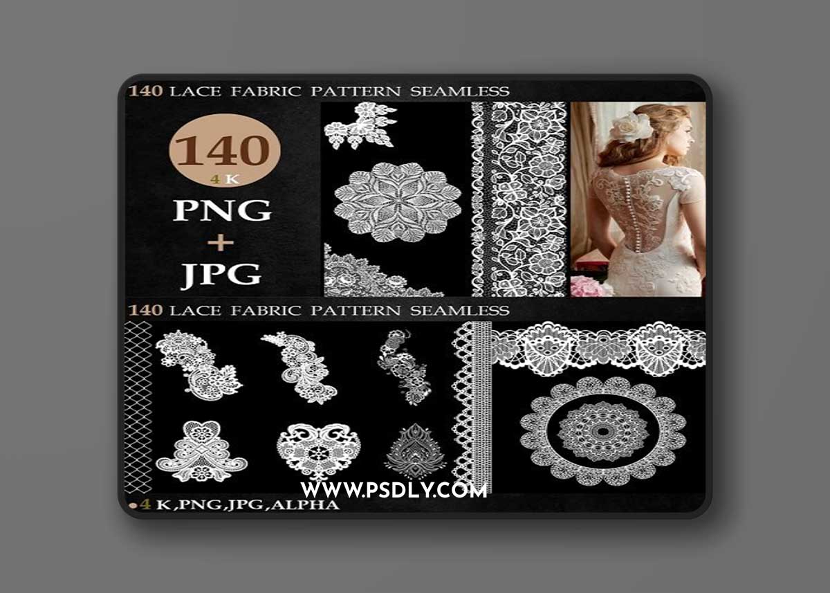 ArtStation - 140 LACE FABRIC PATTERN SEAMLESS-vol 1