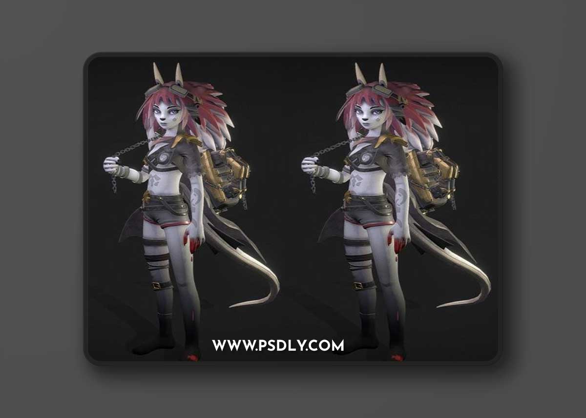 Artstation Challenge - Dragon Girl – 3D Print Model