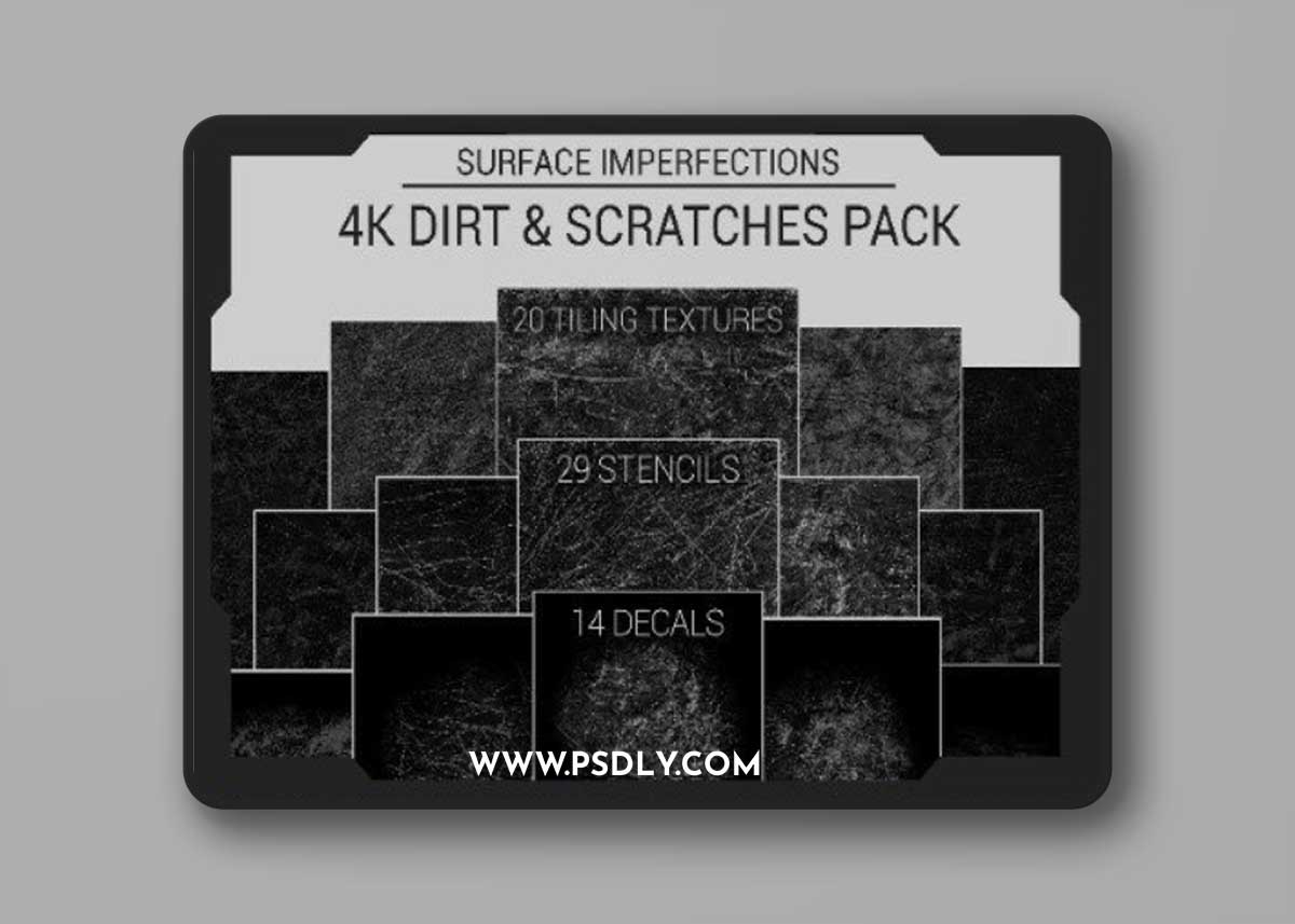 Artstation - Surface Imperfections - Dirt & Scratches Pack
