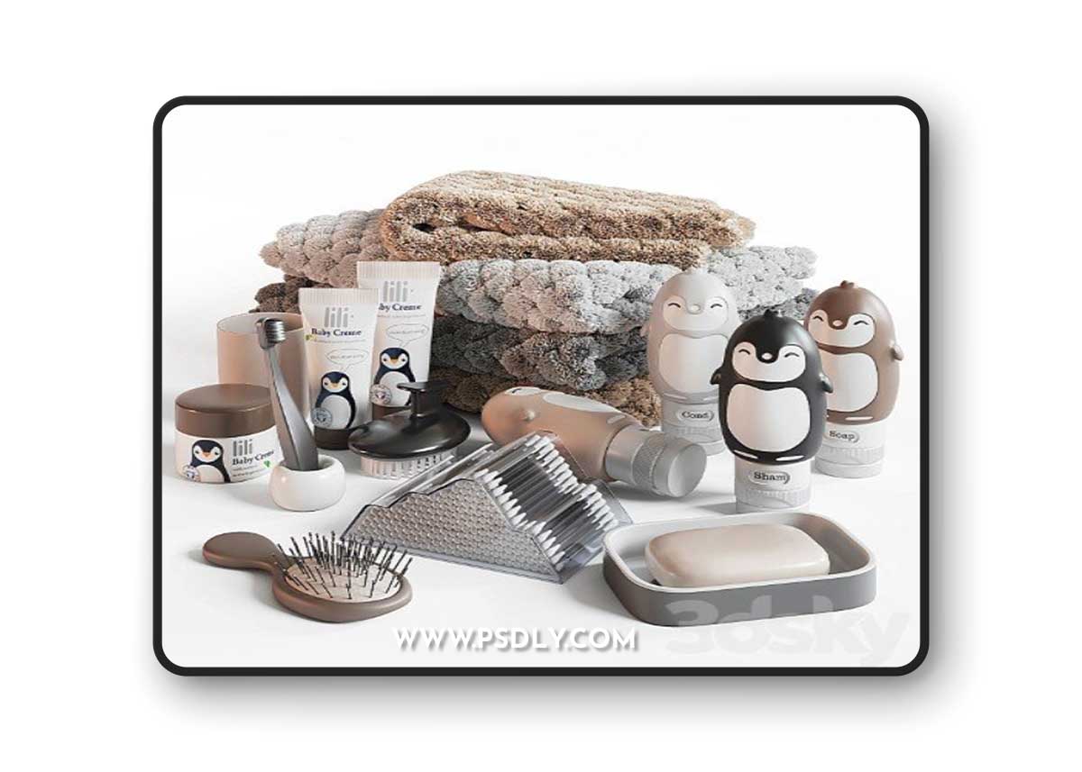Baby bath set 004 3D Model