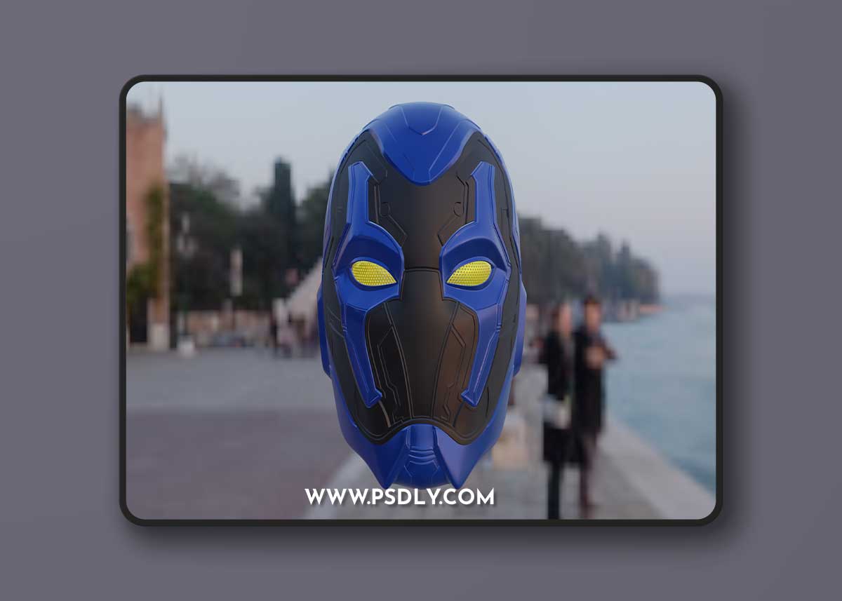 Blue Beetle Helmet – 3D Print Model