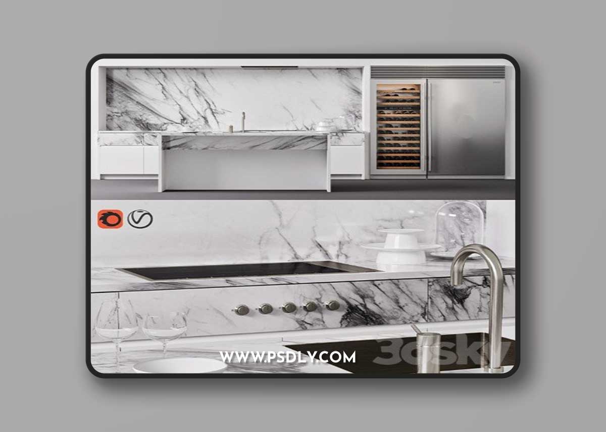 Brutal kitchen piet boon 3D Model