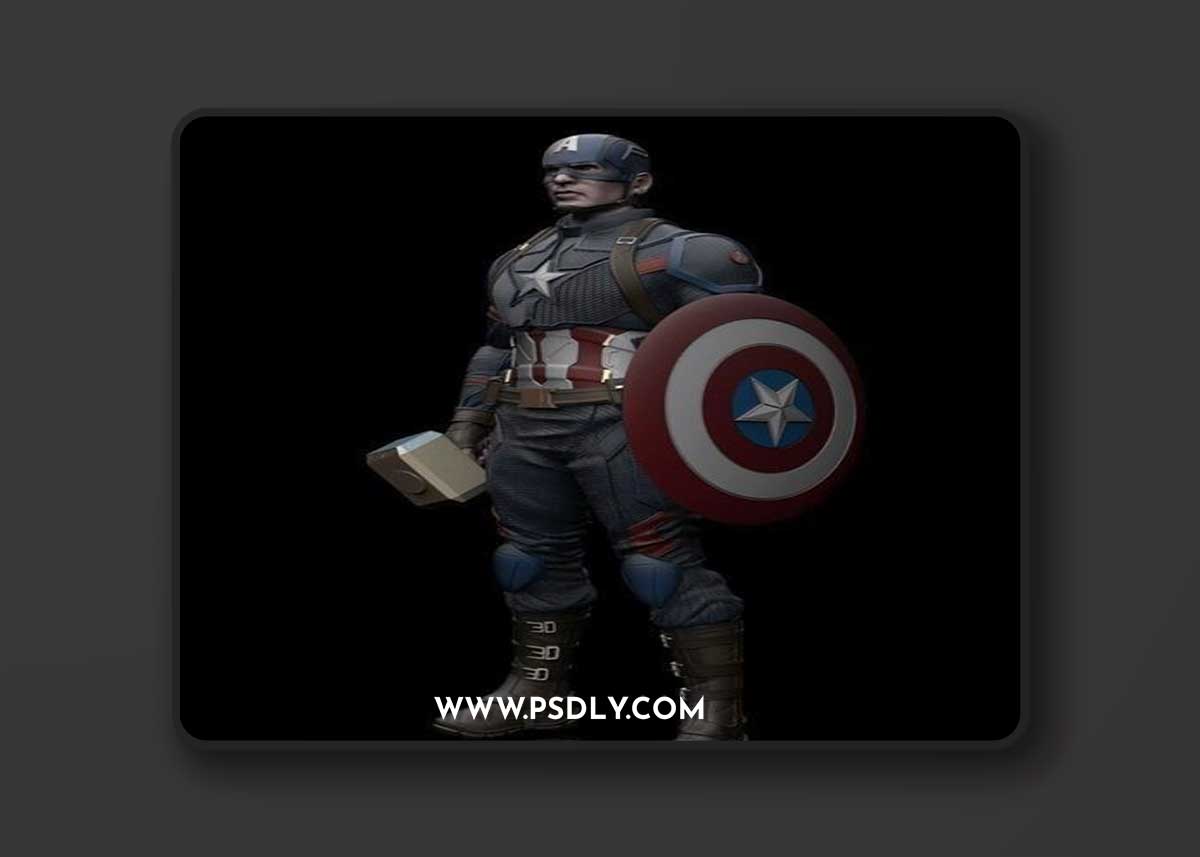 Captain America Statue endgame – 3D Print Model