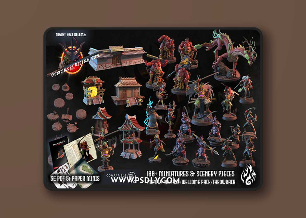 Crippled Gοd Foundry - Demons of the Rising Sun August 2023 – 3D Print Model