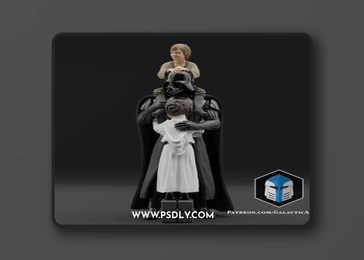 Darth Vader - Fatherhood - Luke and Leia – 3D Print Model