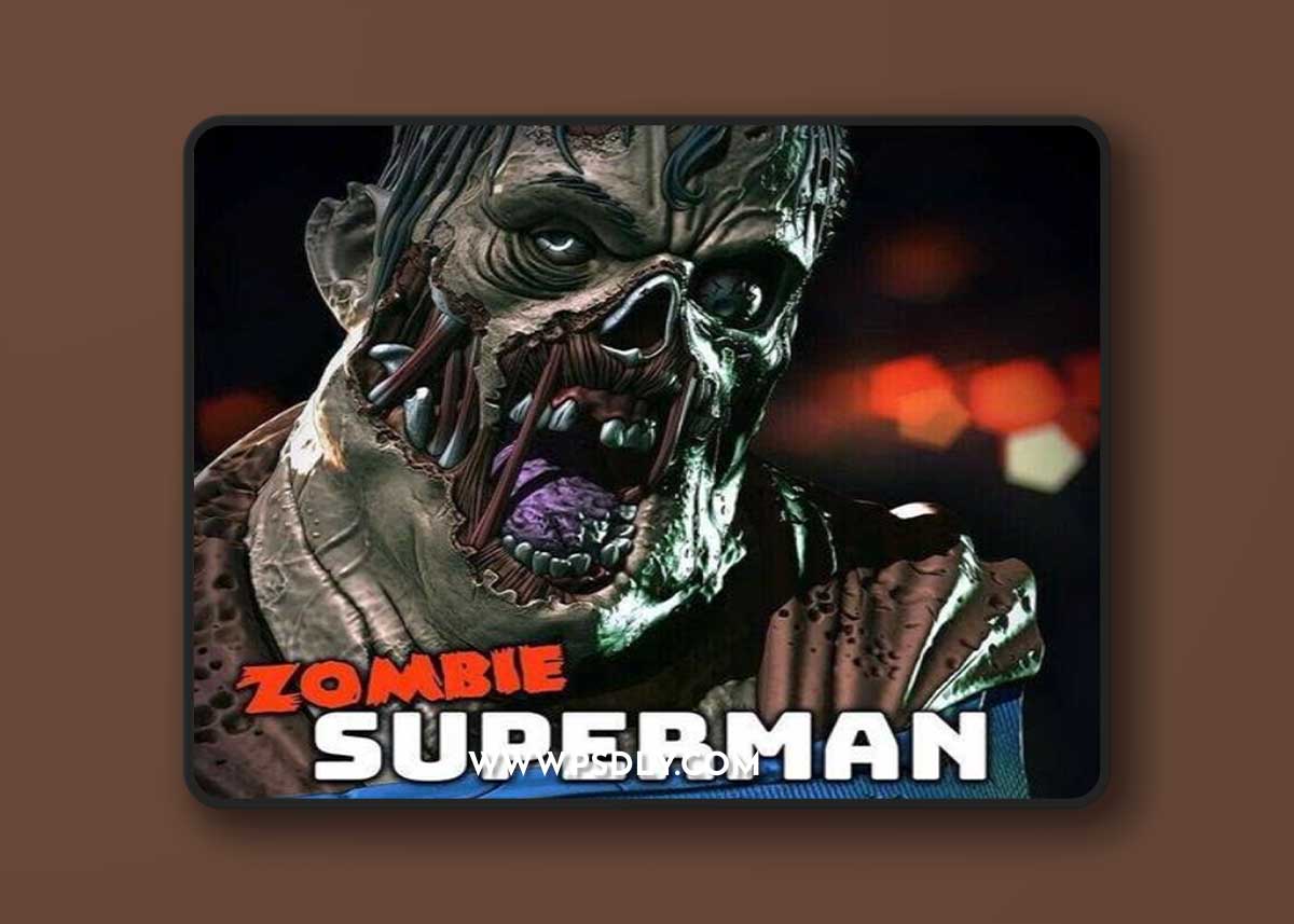 Eastman - Zombie Superman Bust – 3D Print Model