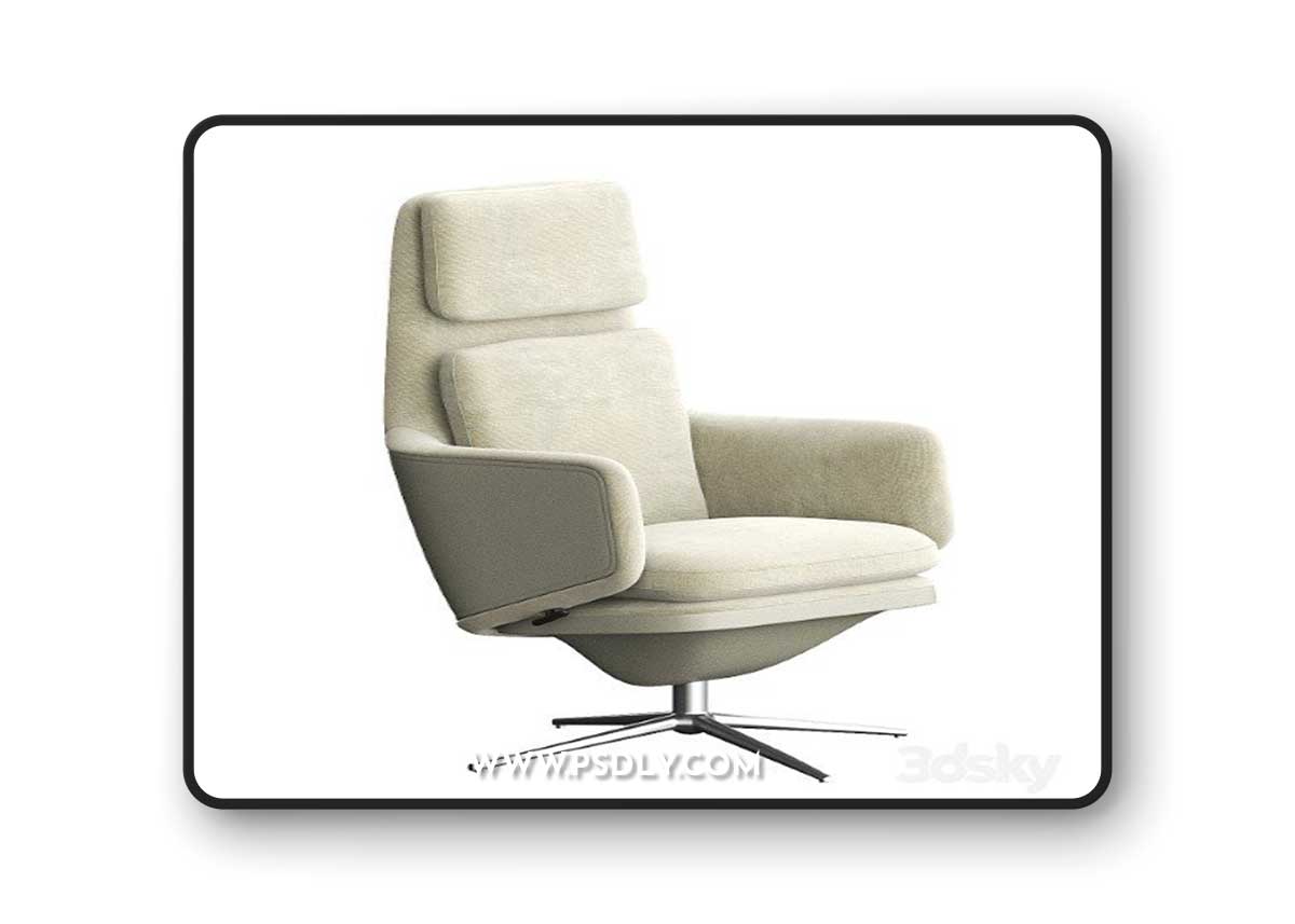 GRAND RELAX Fabric Armchair By Vitra