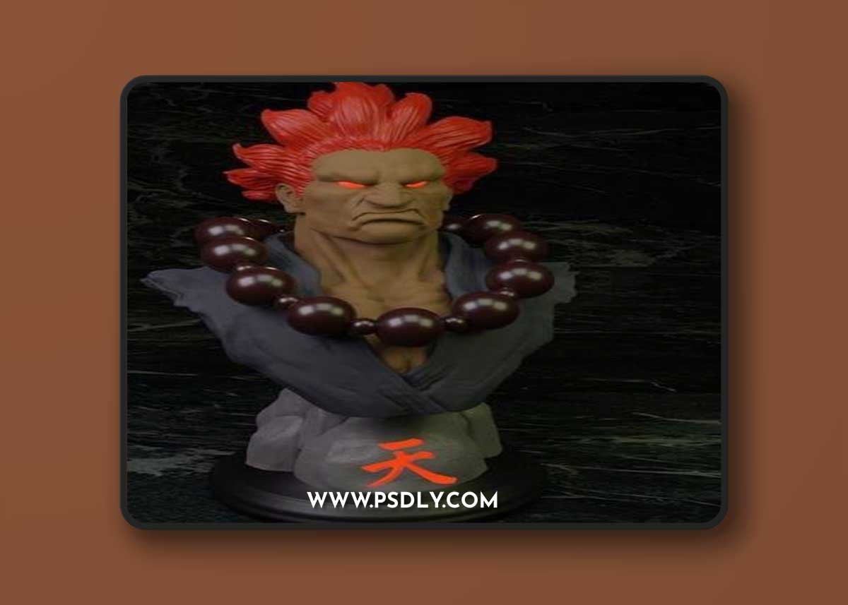 Gouki-Akuma Bust - Street Fighter – 3D Print Model