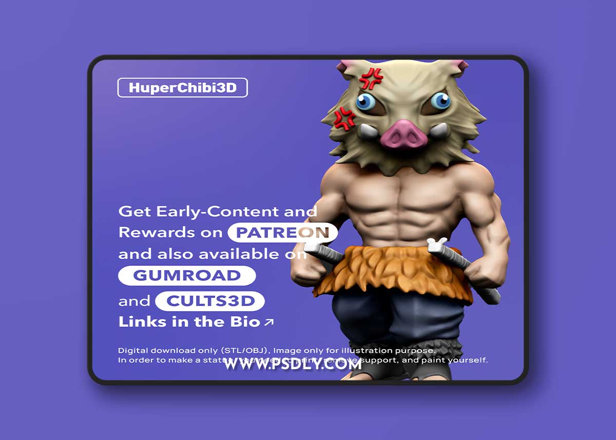 Huper3D - Inosuke – 3D Print Model