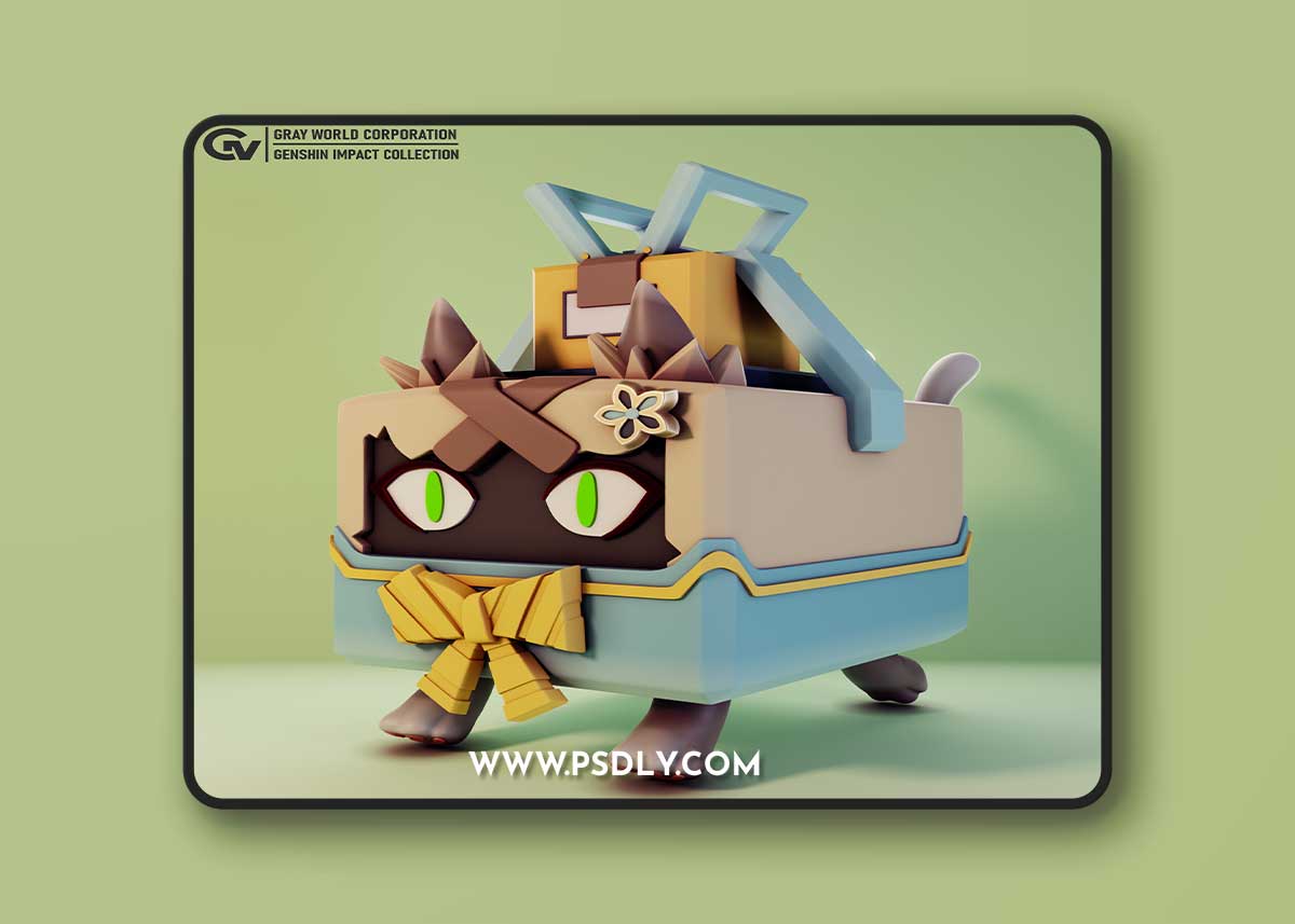 Kirara Box-Cat – 3D Print Model