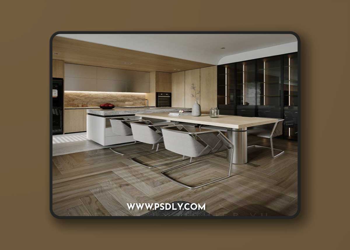 Living Room – Kitchen Interior Scene
