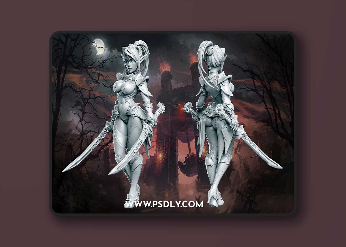 Maryia - Dark Elf – 3D Print Model