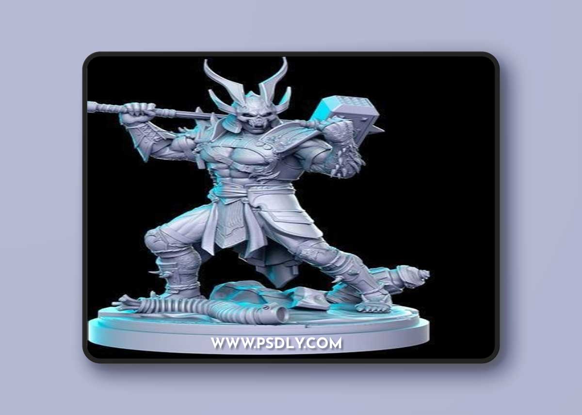 Mortal Kombat Pack Scorpion Shao Kahn Subzero Raiden – 3D Print Model